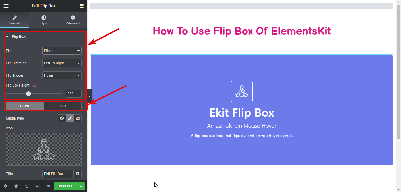 ชุดการตั้งค่า flip box - วิธีสร้าง Flipbox Overlays และ Hovers ใน WordPress