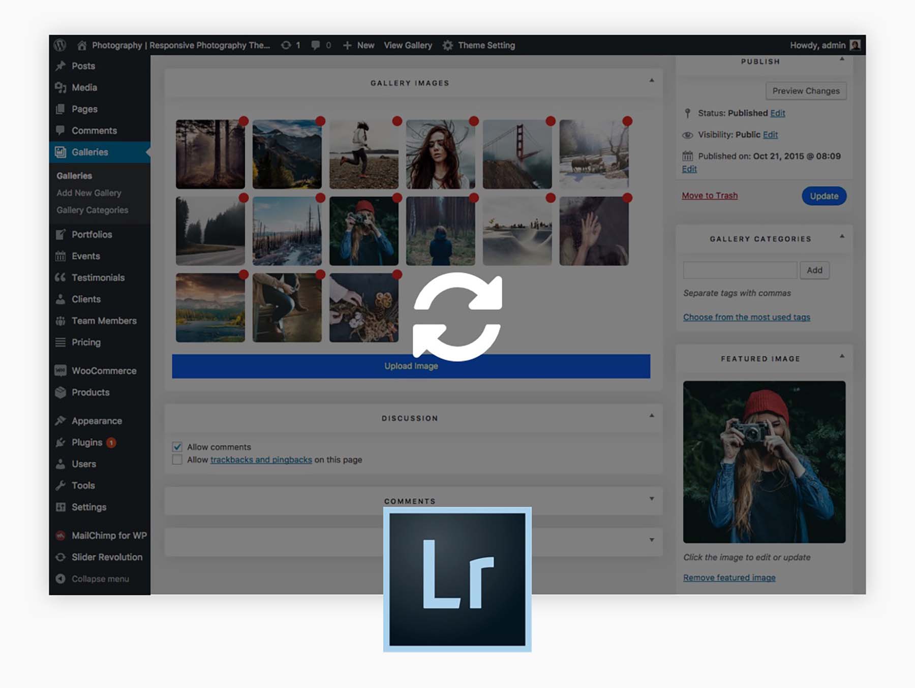 การถ่ายภาพรวม WordPress Lightroom