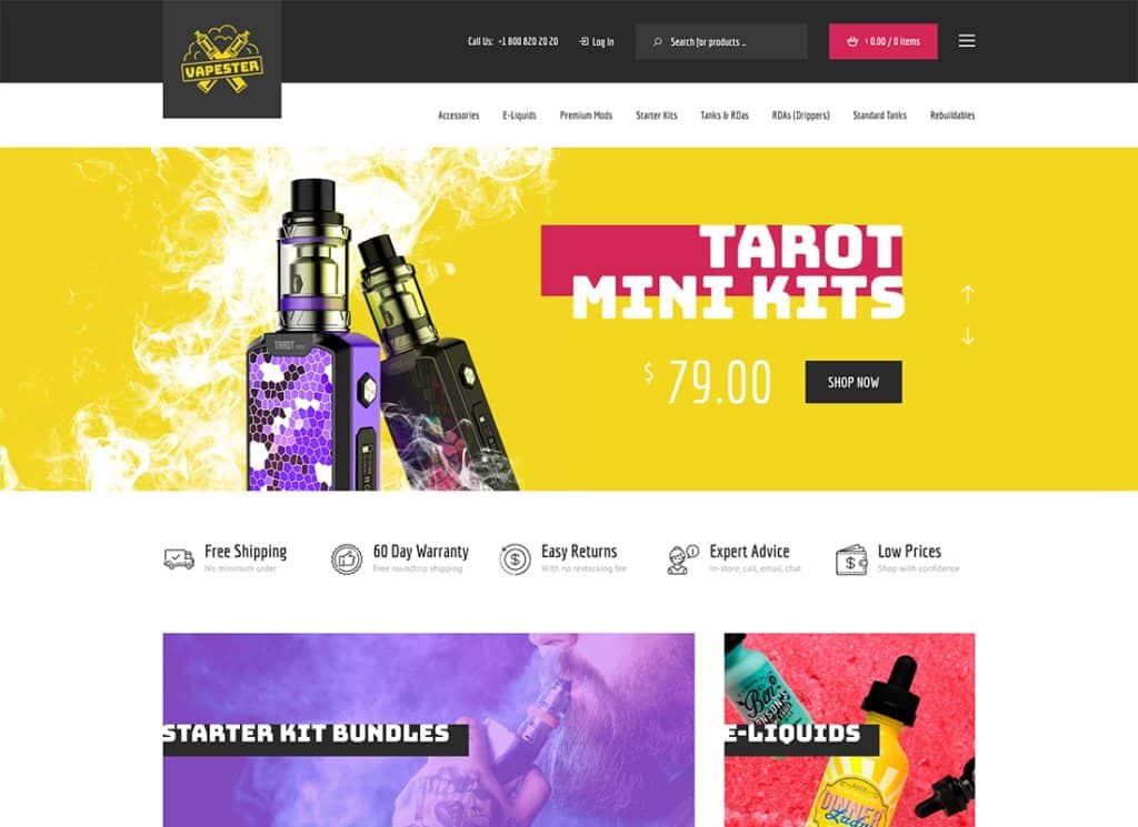 vaporizador | Tienda creativa de cigarrillos y tienda de cigarrillos electrónicos WooCommerce Theme