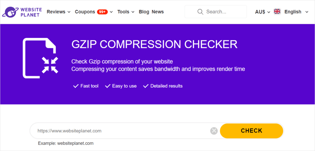 ตัวตรวจสอบการบีบอัด GZIP