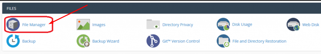 File Manager in cPanel