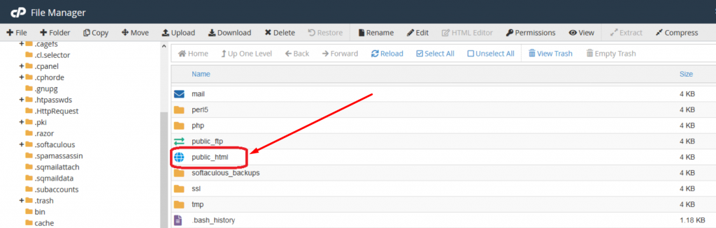 Public_html folder