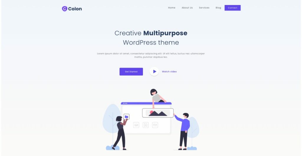 Colon Elementor Landing Page template