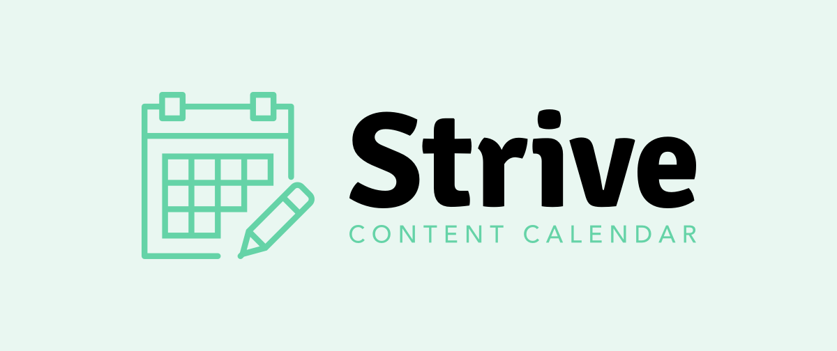 Calendario de contenido de Strive