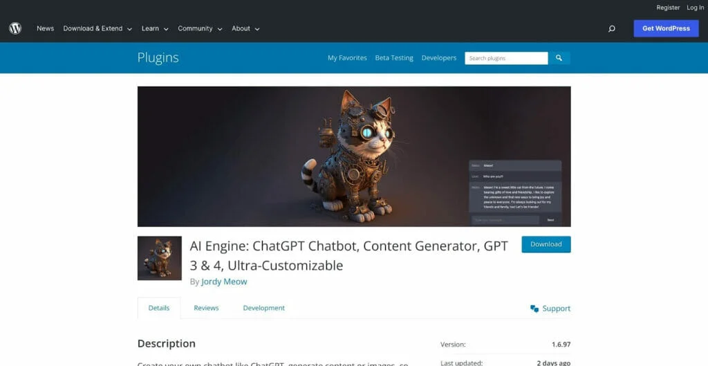 AI エンジン - Wordpress 用の chatgpt プラグイン