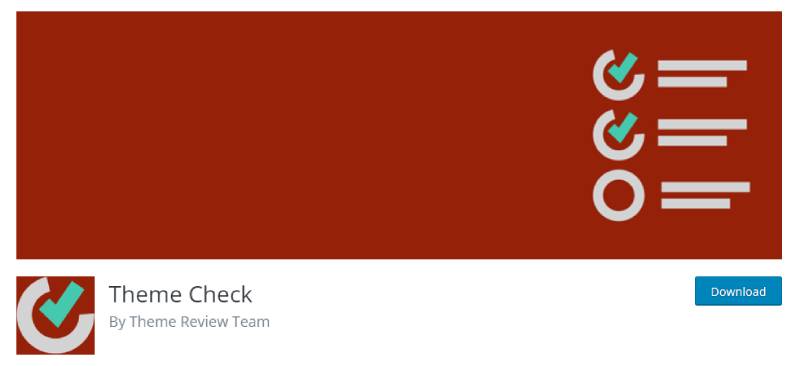テーマチェックWordPressプラグインダウンロードページのスクリーンショット