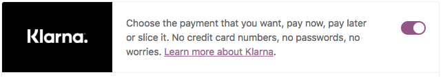 woocommerce 支払い設定 klarna