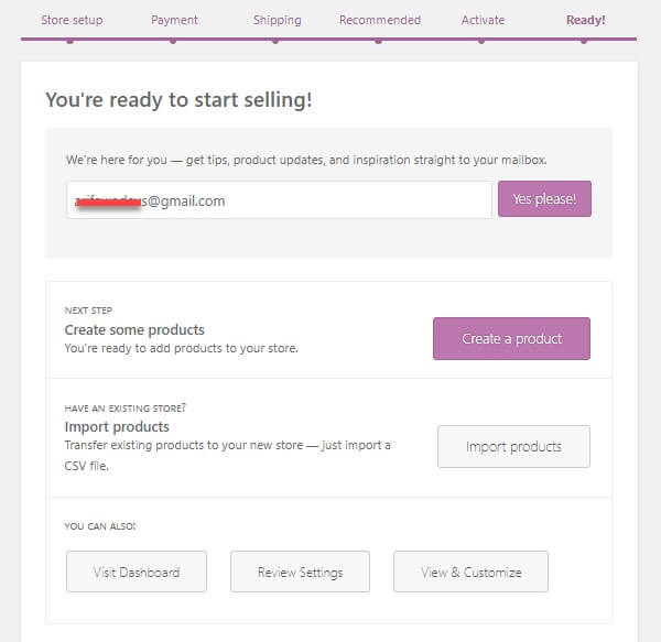 Tutoriel WooCommerce dernière étape