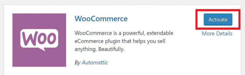 WooCommerce チュートリアル - WooCommerce プラグインを有効にする