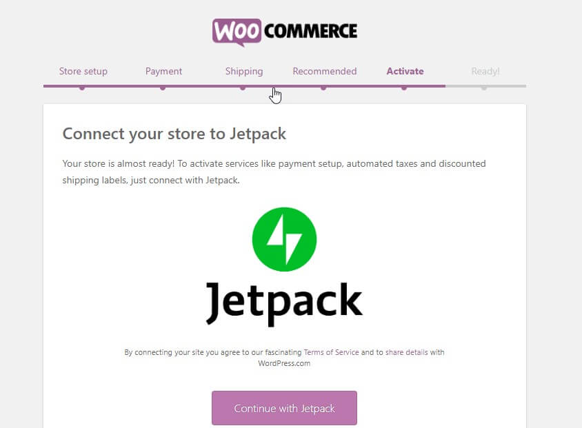 jetpack으로 WooCommerce 설치