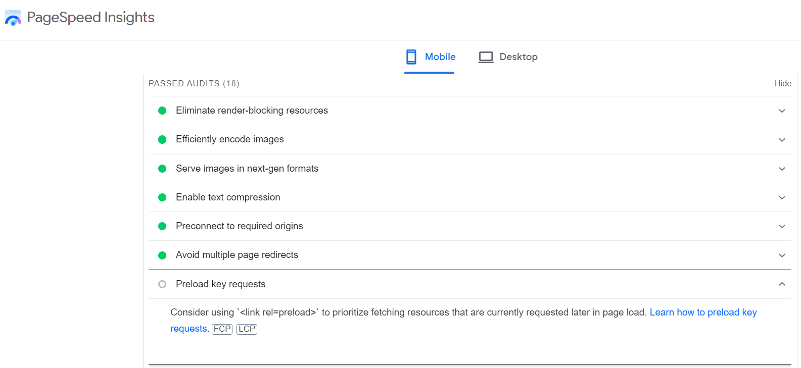 คำแนะนำในการปรับปรุงจาก Google PageSpeed