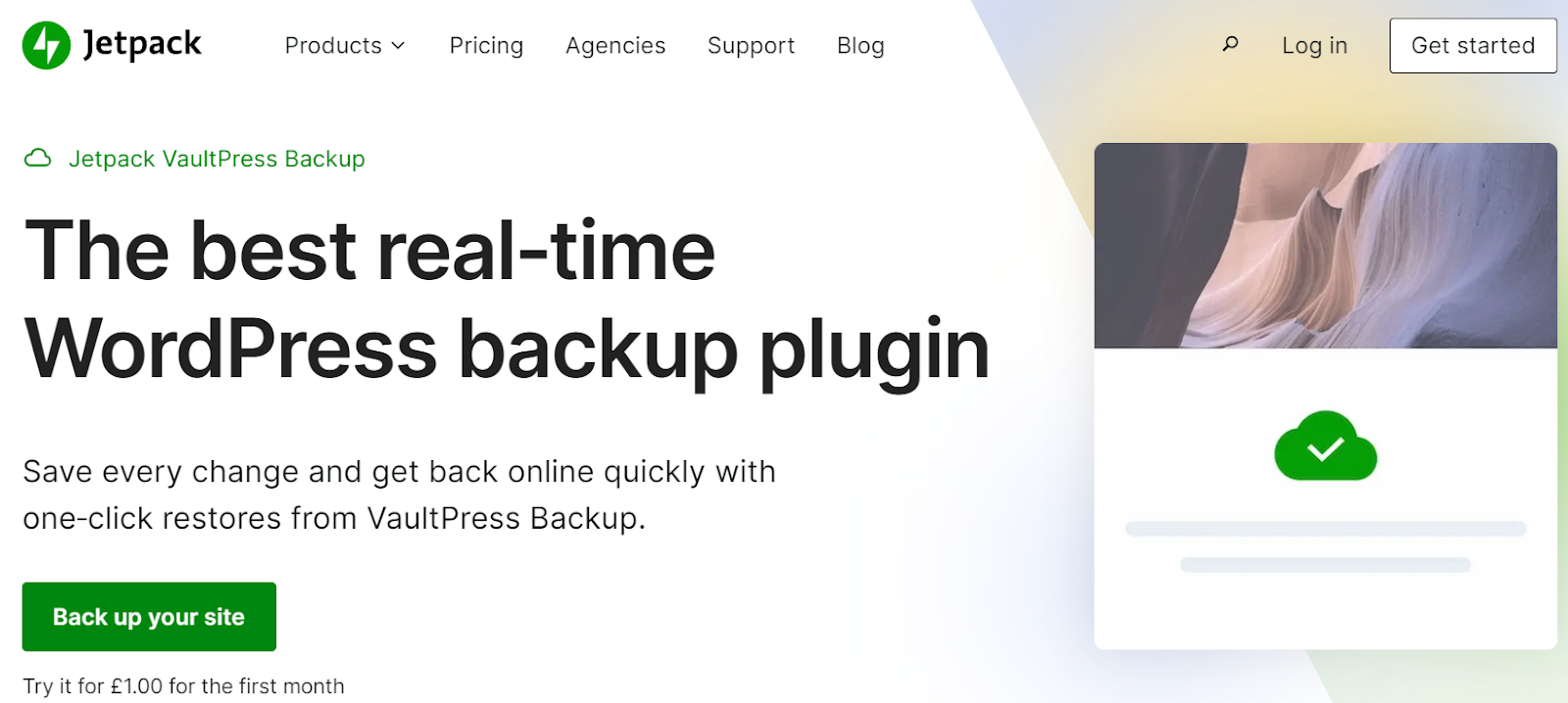 Jetpack VaultPress Backup-Homepage