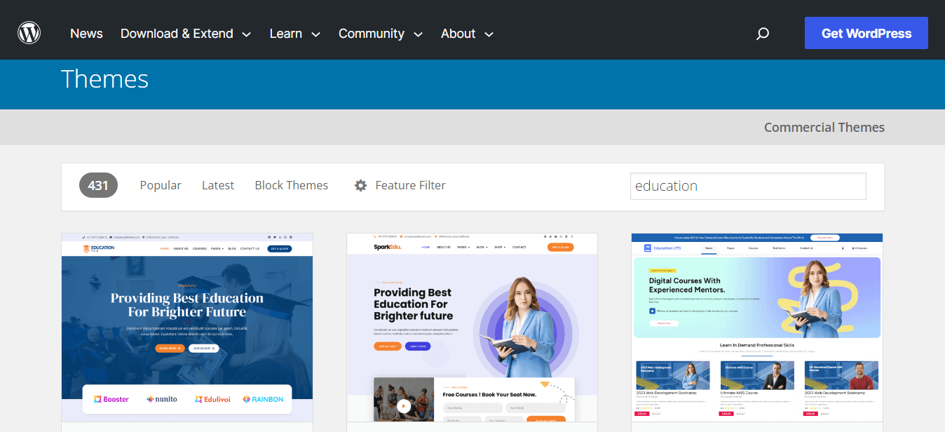 Melhor construtor de sites para professores: temas WordPress para sites educacionais.