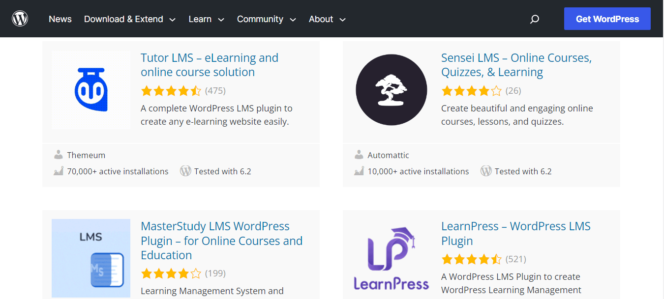 Complementos de WordPress para sitios educativos.