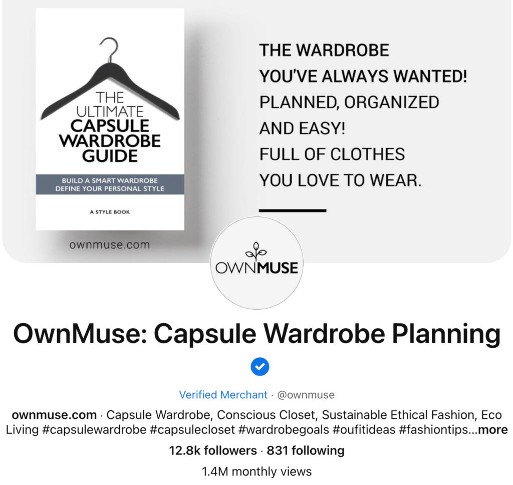 ownmuse pinterest 個人資料以推廣其品牌