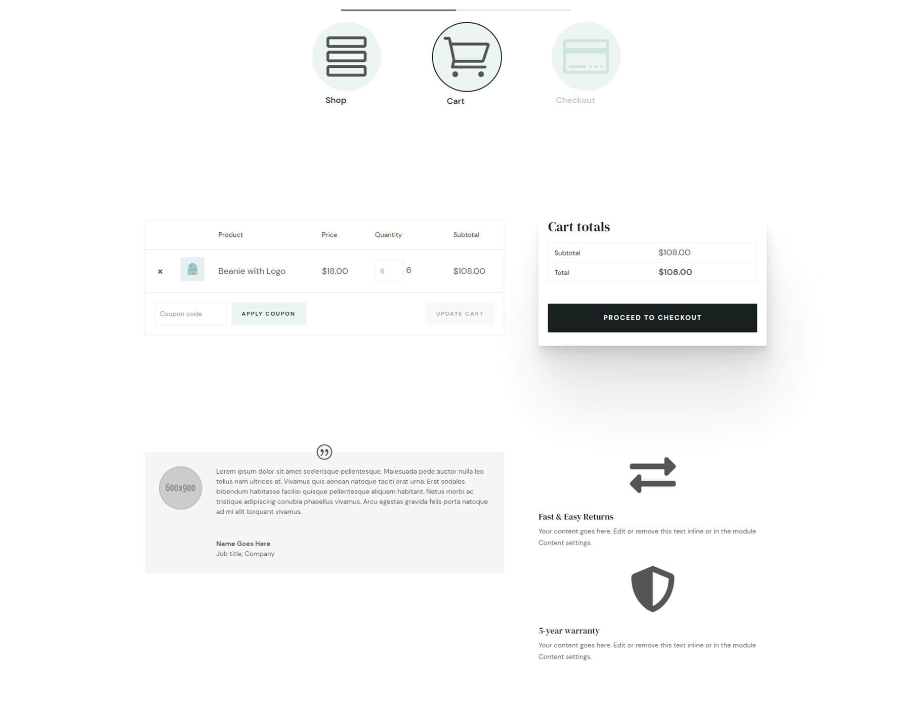 Pagine e layout di WooCommerce a tema Milly Child