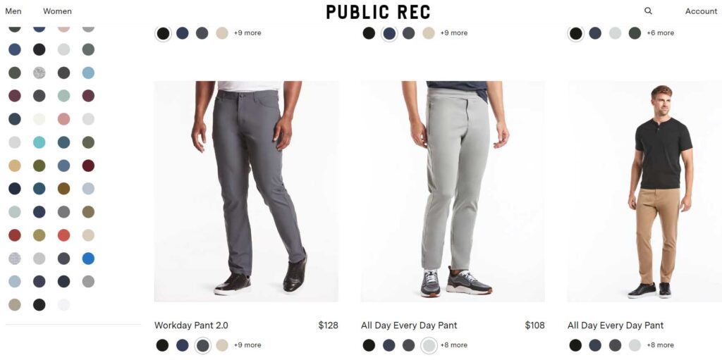 Public Rec Brand: Marcas de ropa para hombres