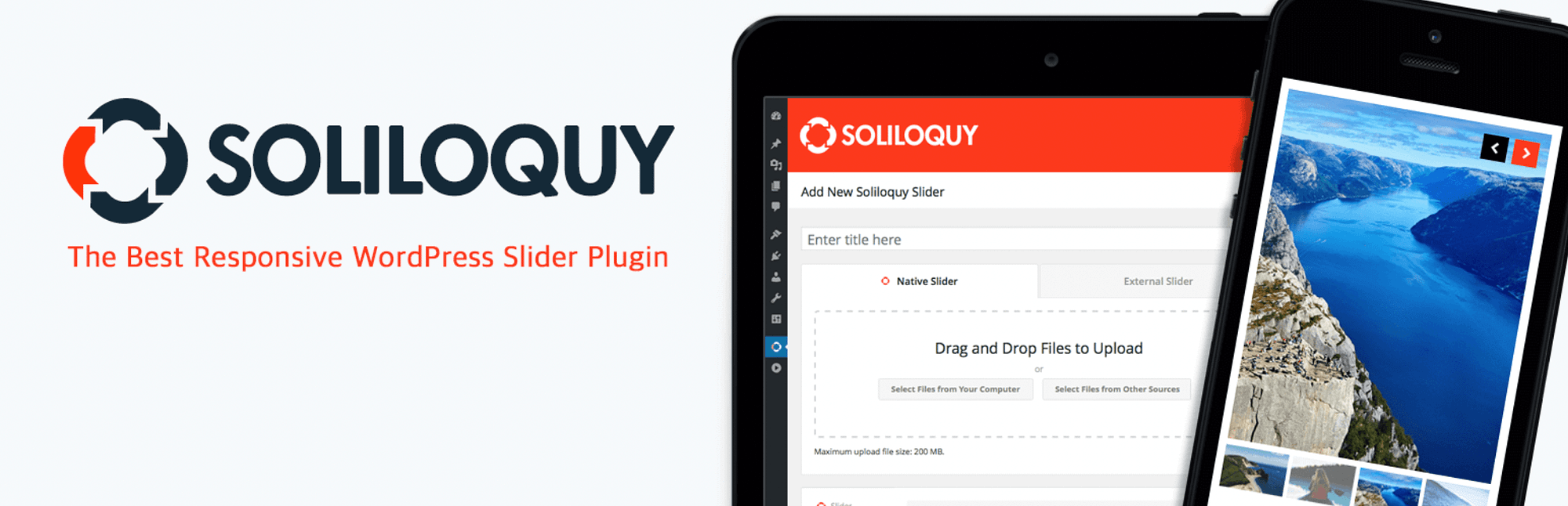 O plug-in deslizante Soliloquy WordPress.