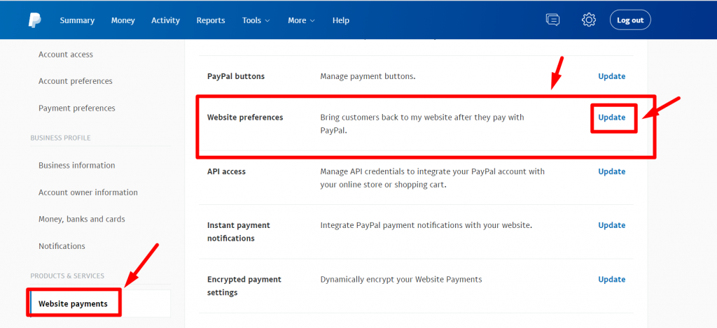 Ottieni il token di identificazione PayPal