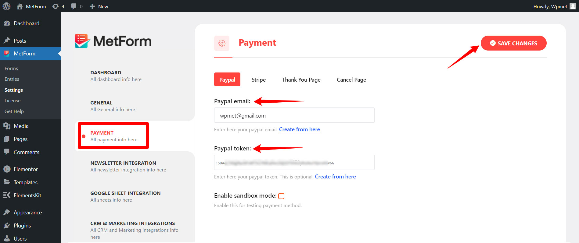 Configura PayPal su WordPress