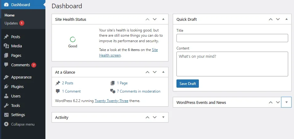 wordpress vs joomla - ใช้งานง่าย wordpress