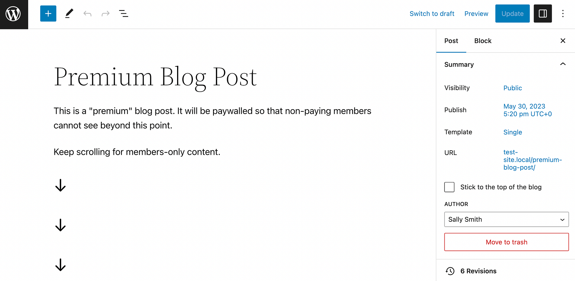 Contoh posting blog premium.