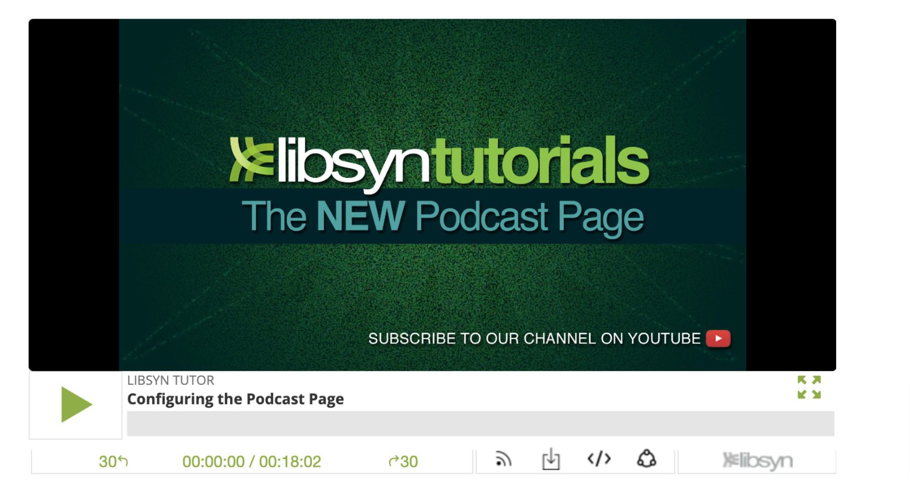 Page de podcast Libsyn