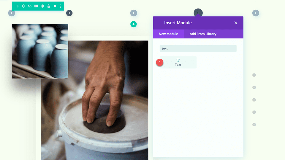 Divi Aggiungi modulo mappa adesiva Inserisci testo