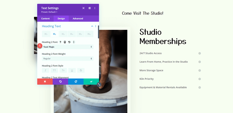 Divi เพิ่มแบบอักษรโมดูล Sticky Map