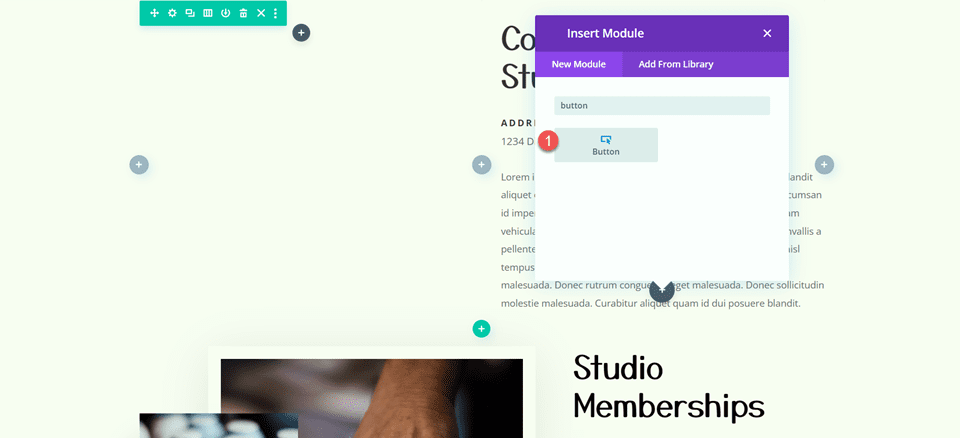 Divi Add Sticky Map Module Add Button