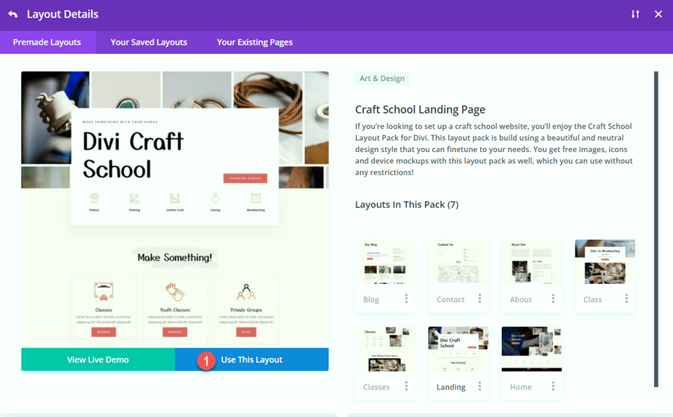 Divi 스티커 맵 모듈 추가 레이아웃 사용