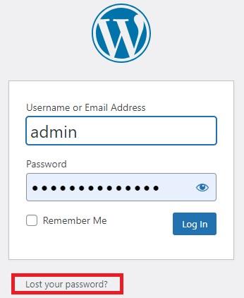 cara masuk di admin wordpress - kredensial salah