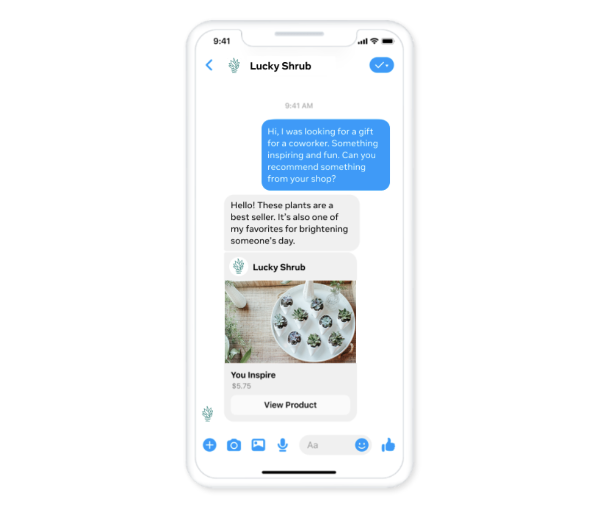 assistenza clienti su Facebook Messenger