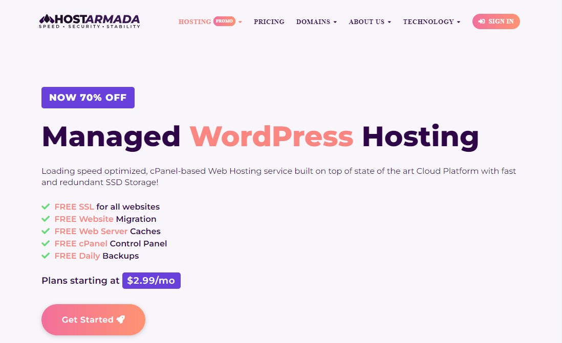 HostArmada: alojamiento barato de WordPress