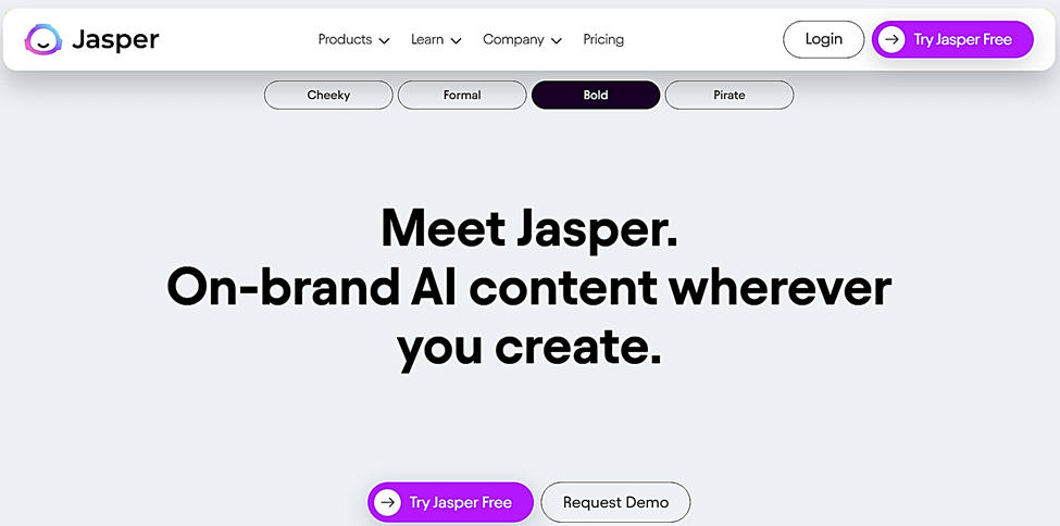 Jasper.ai - ChatGPT 替代 AI 内容生成器。