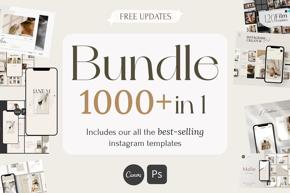 PACK Instagram 1000+ -