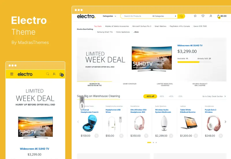 Thème Electro - Thème WooCommerce pour magasin d'électronique