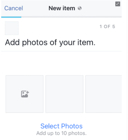 商品の写真を Facebook マーケットプレイスに追加する方法