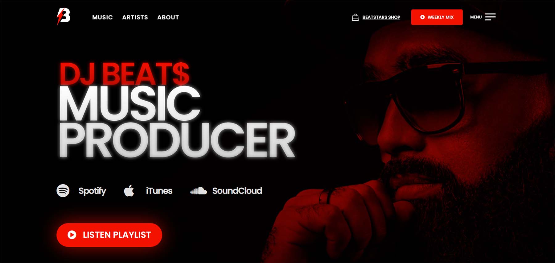 Beats, DJ'ler için bir WordPress teması