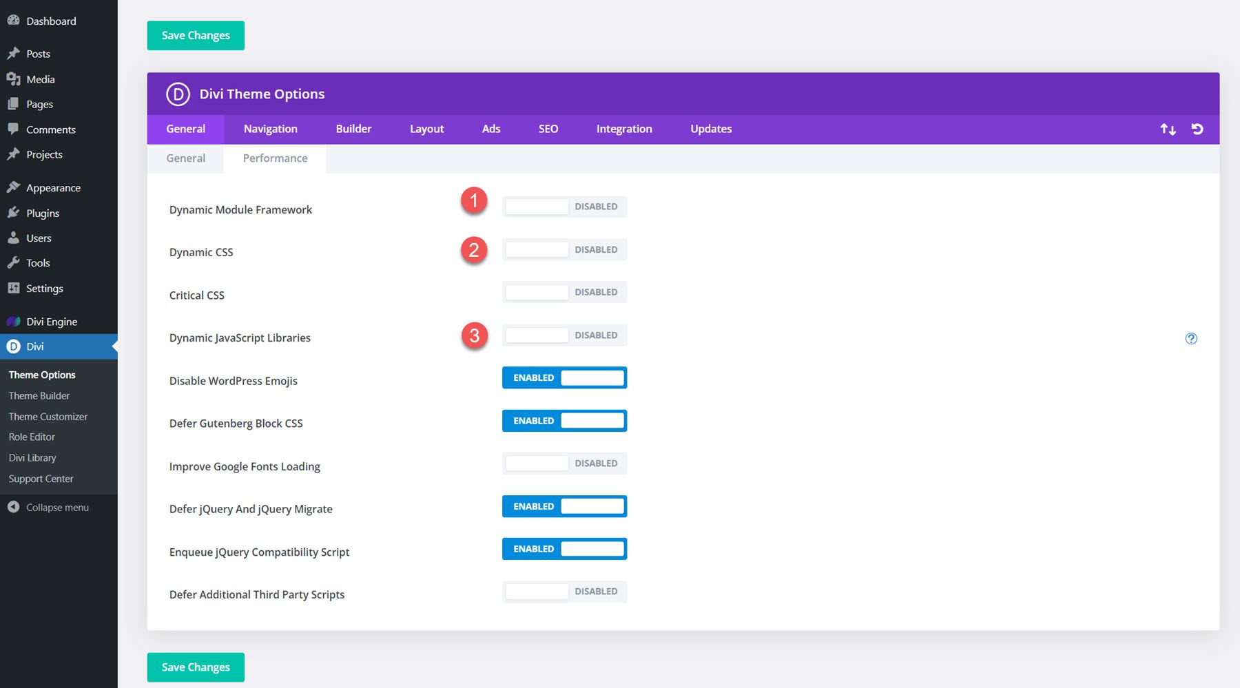 เมนู Divi Mega ไดนามิก CSS JS