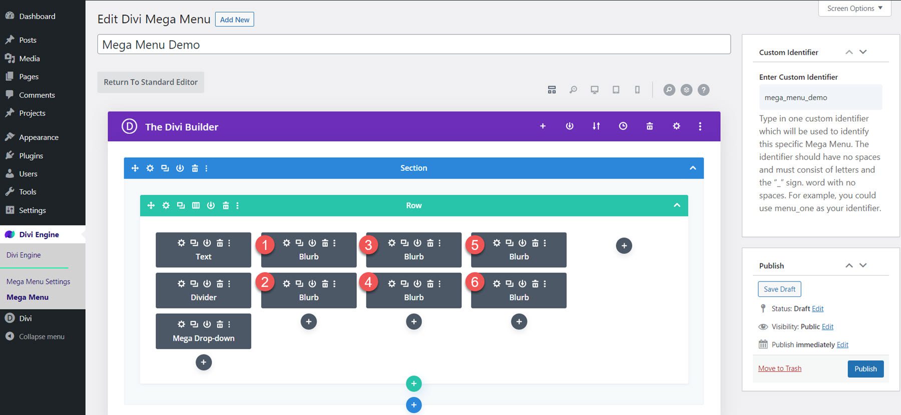 Divi Mega Menu Mega Drop-Down Module Макет Добавить рекламные объявления