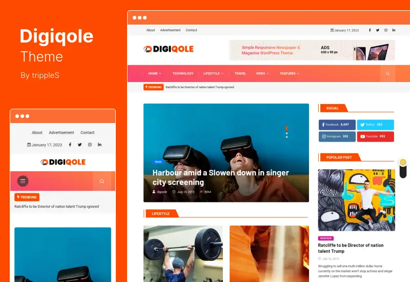 Thème Digiqole - Thème WordPress du magazine d'actualités