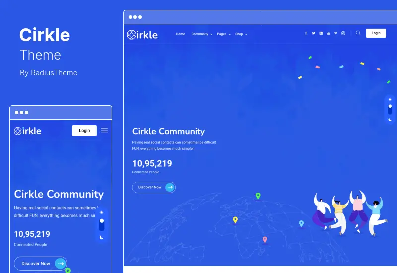 Cirkle 主题 - 社交网络 WordPress 主题