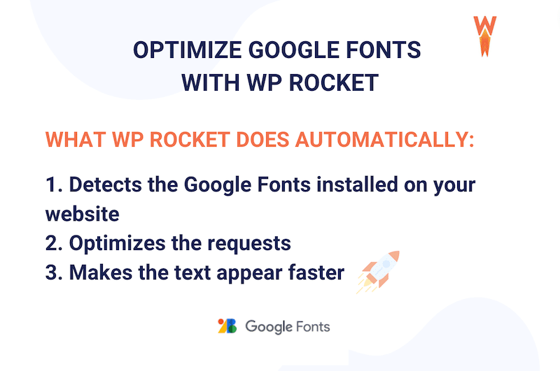 Elija WP Rocket para optimizar sus Google Fonts automáticamente - Fuente: WP Rocket