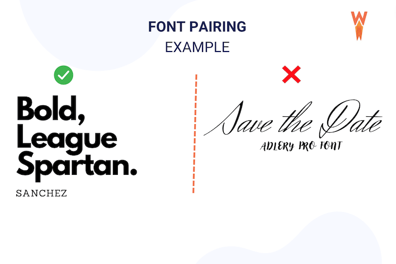 Ejemplo de emparejamiento de fuentes - Fuente: WP Rocket