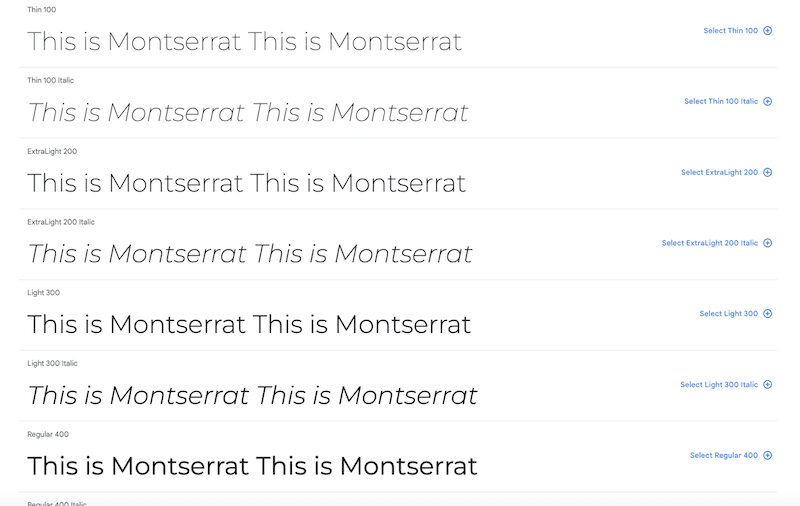 Montserrat - Fuente: Google Fonts