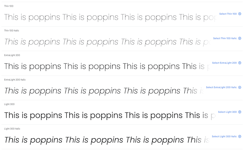 Fuente Poppins - Fuente: Google Fonts