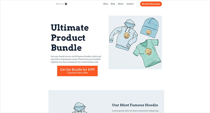 Product page preview