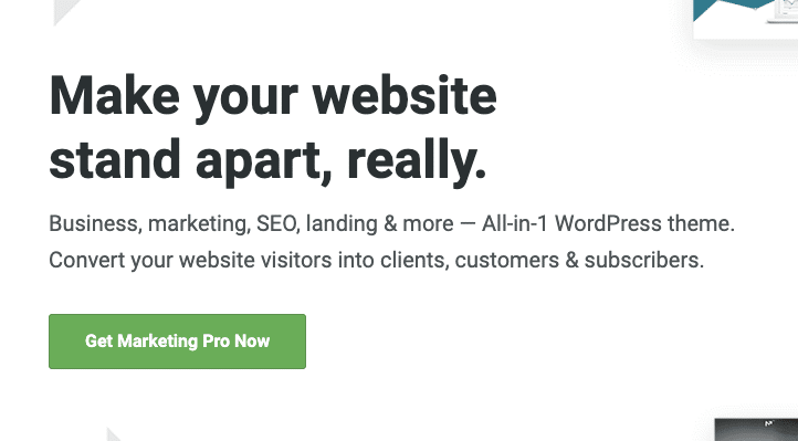 Marketing Pro テーマ Web サイトのスクリーンショット