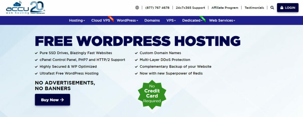 hosting gratuit wordpress - accuweb hosting